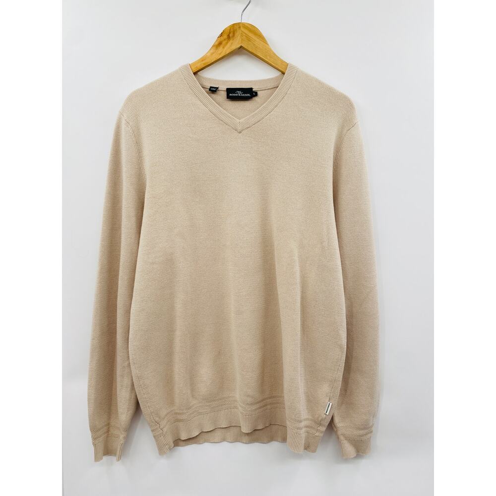 Rodd & Gunn L cream tan‎ v neck sweater